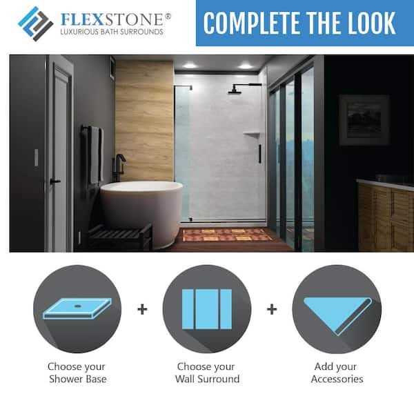 FlexStone 15 in Corner Shelf Niche in Calacatta White FLXCSB15CW - Image 5