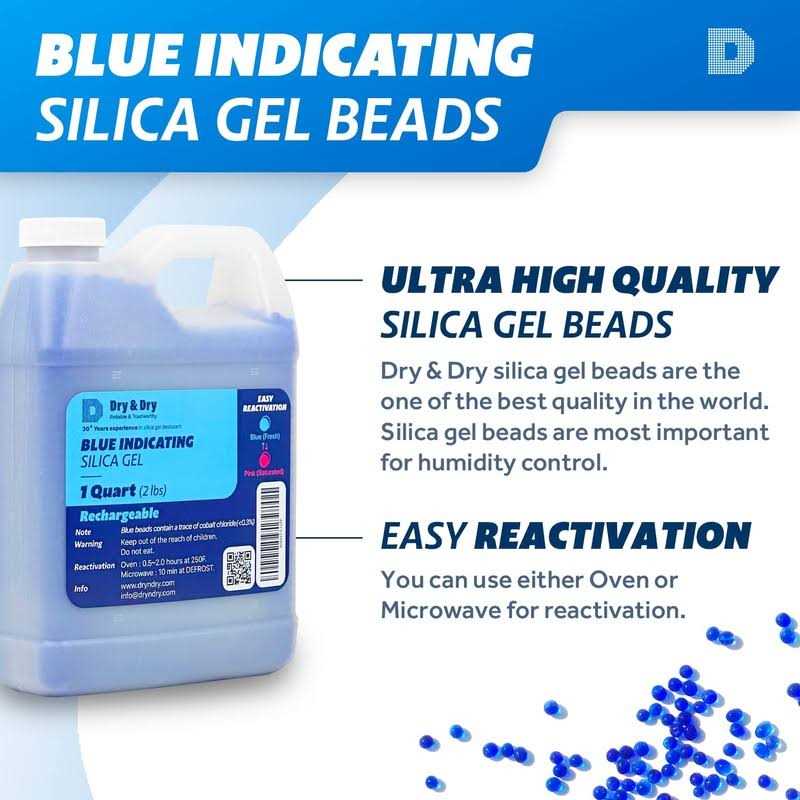 Dry Dry CABL2GAL 2 Gallon Blue Premium Desiccant Indicating Silica Gel Beads - Image 3