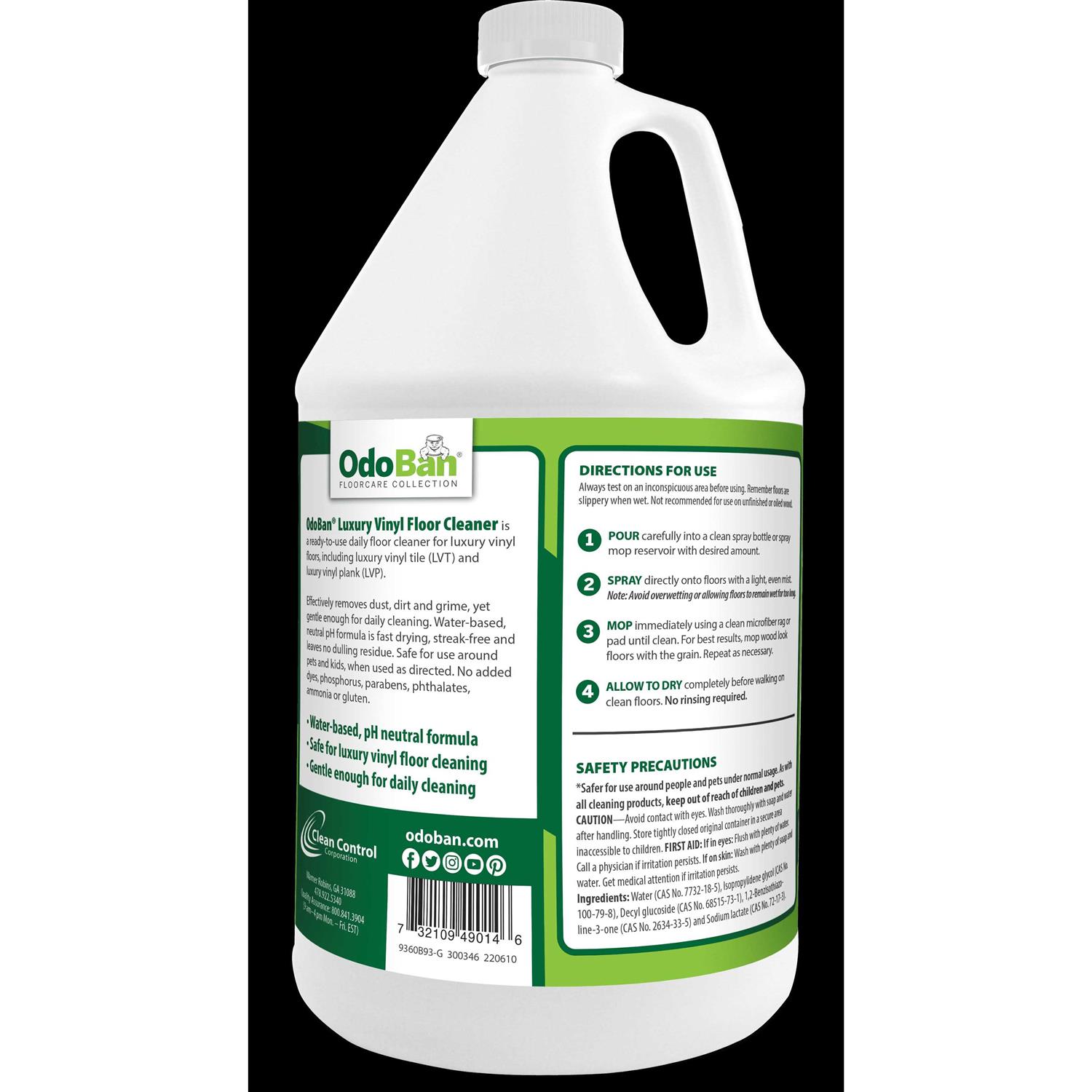 OdoBan Ready-to-Use Luxury Vinyl Floor Cleaner, Streak Free and Neutral PH Formula - Image 2
