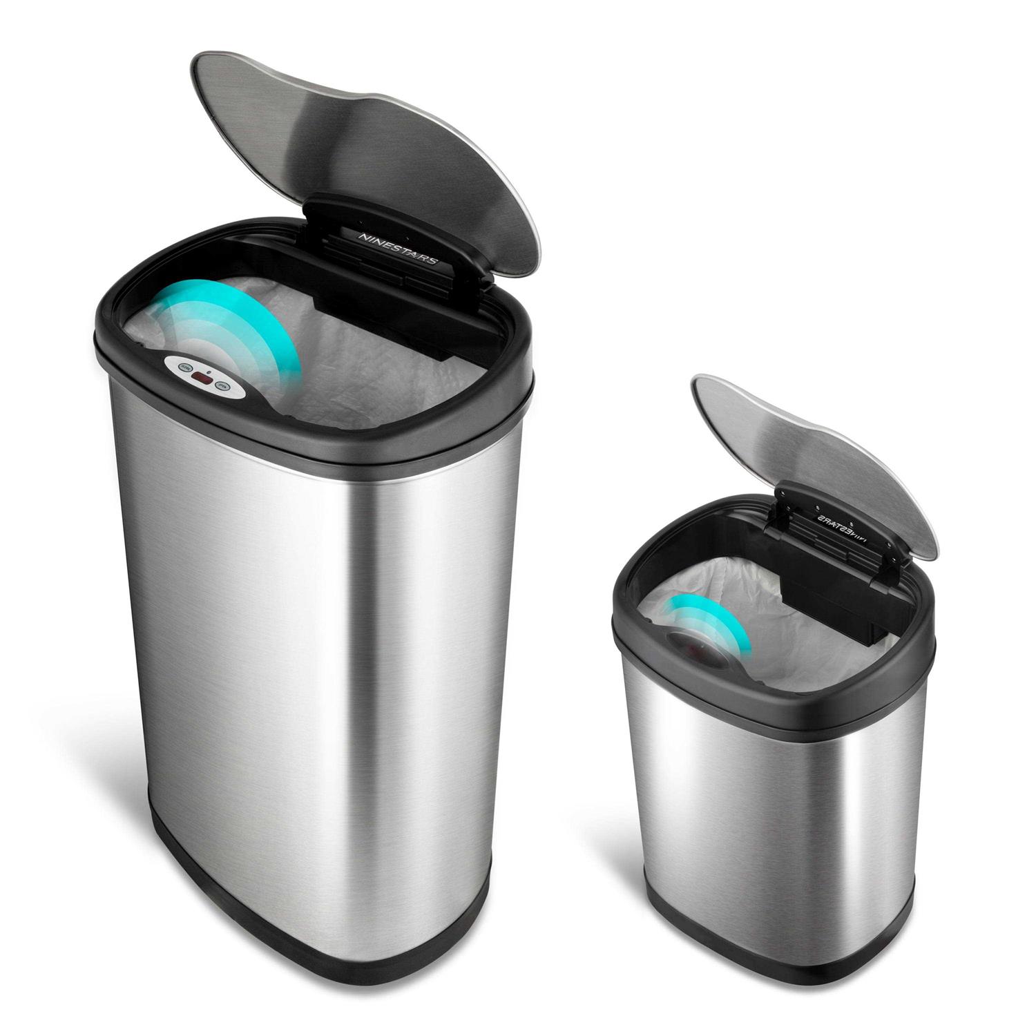 NINESTARS Stainless Steel Motion Sensor Trash Can - Image 5