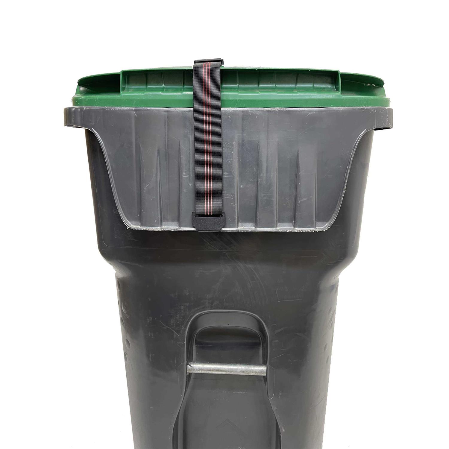 Garbage Commander Adjustable Black Polyester And Rubber Latex Thread Garbage Strap - Image 2