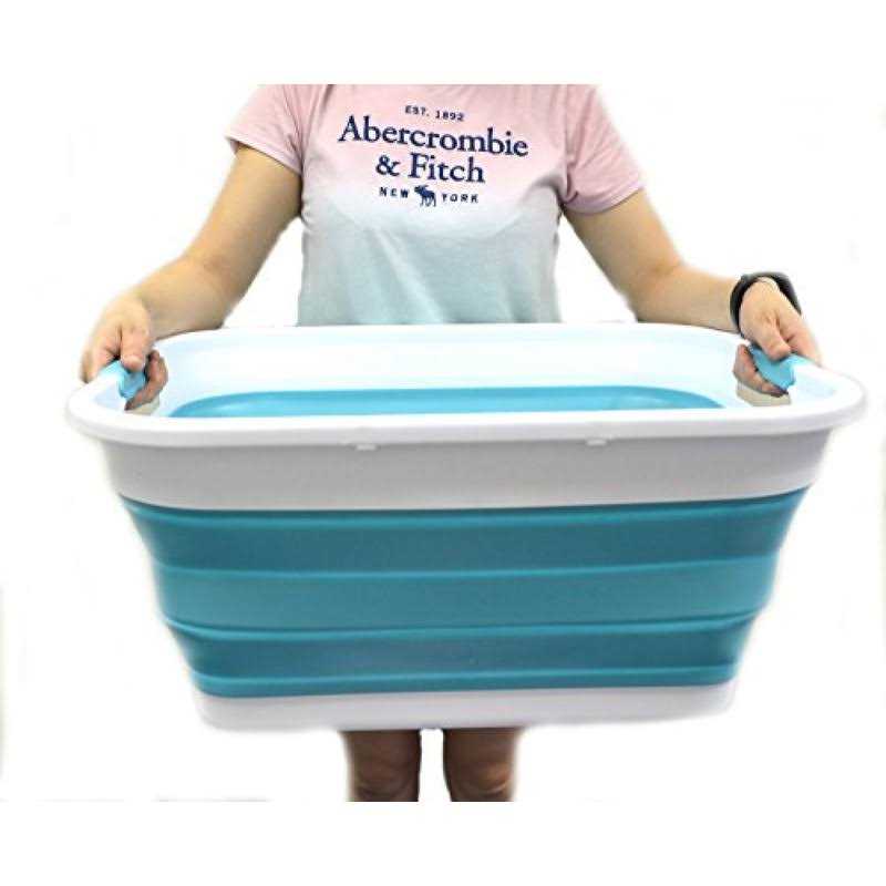 Sammart 41L Collapsible Plastic Laundry Basket Foldable Pop Up Storage Container/Organizer