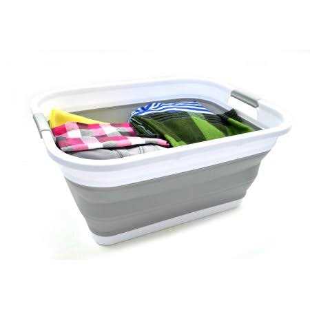 Sammart 41L Collapsible Plastic Laundry Basket Foldable Pop Up Storage Container/Organizer