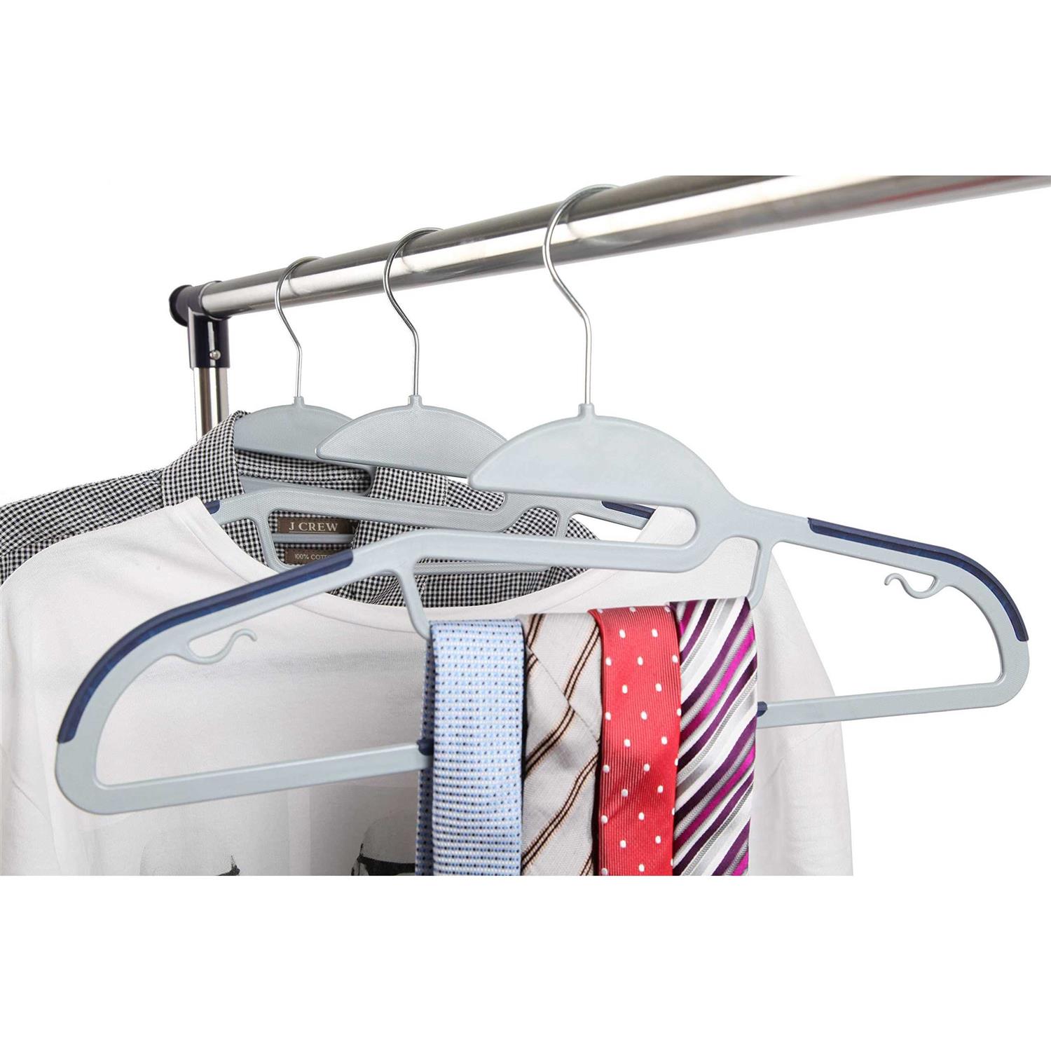 Finnhomy Non-Slip Clothes Baby and Kids 30-Pack Velvet Hangers with 10 Finger Clips - Image 4