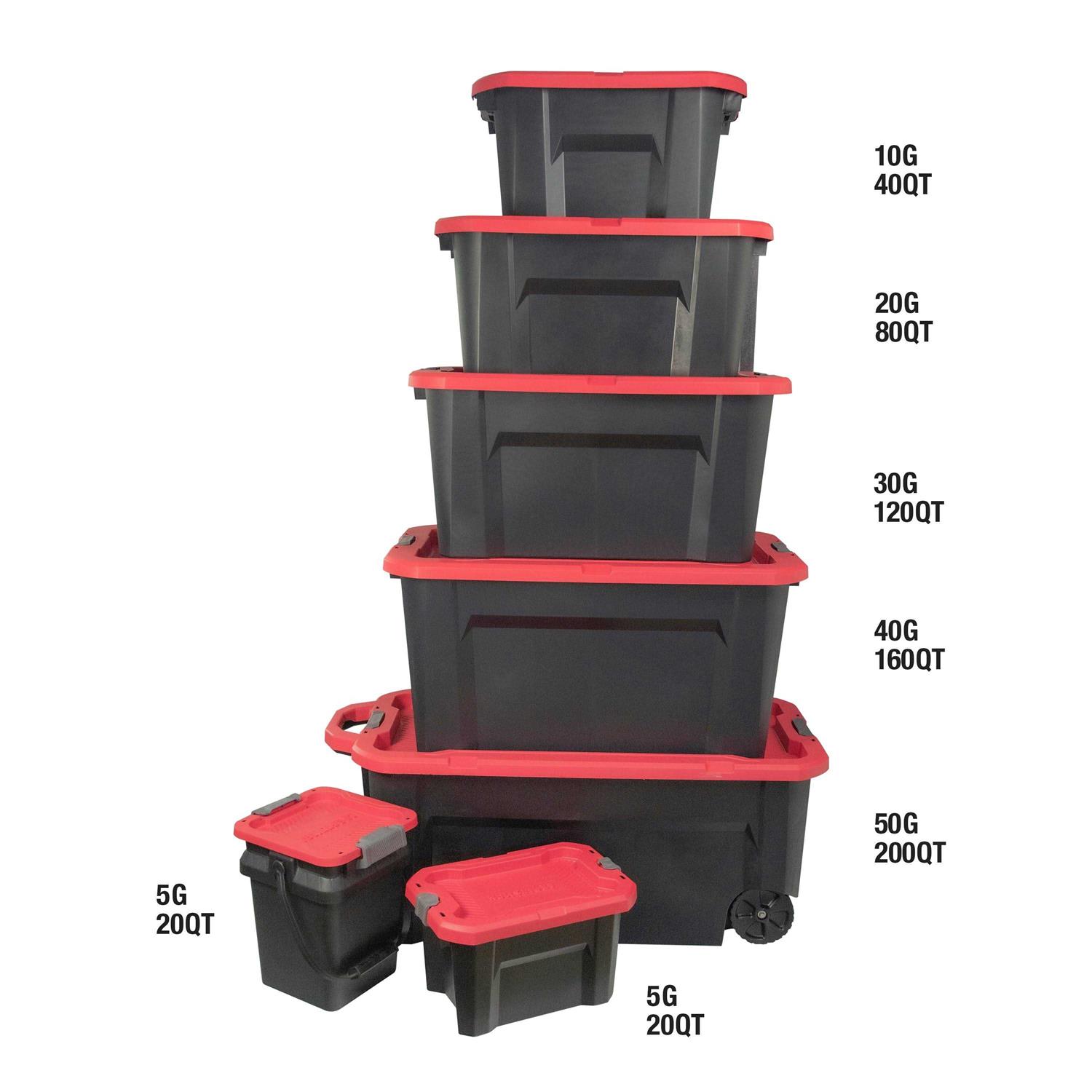 Craftsman 50-Gallon Black Tote with Latching Lid CMXXPBP50GTW - Image 2