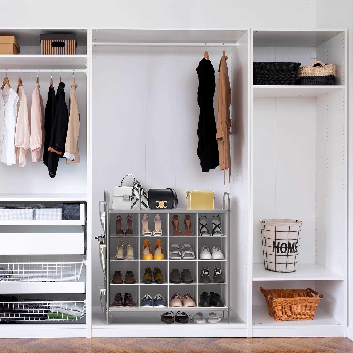 simple houseware 4-tier 16-Cube Shoe Rack Organizer - Image 2