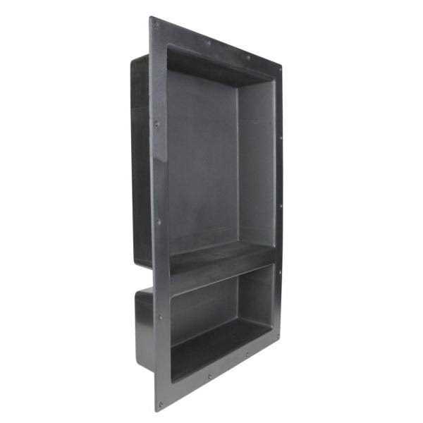 eModernDecor Black Bathroom Shower Niche Simple Installation Waterproof & Leak-proof SHC-R-1725D - Image 5