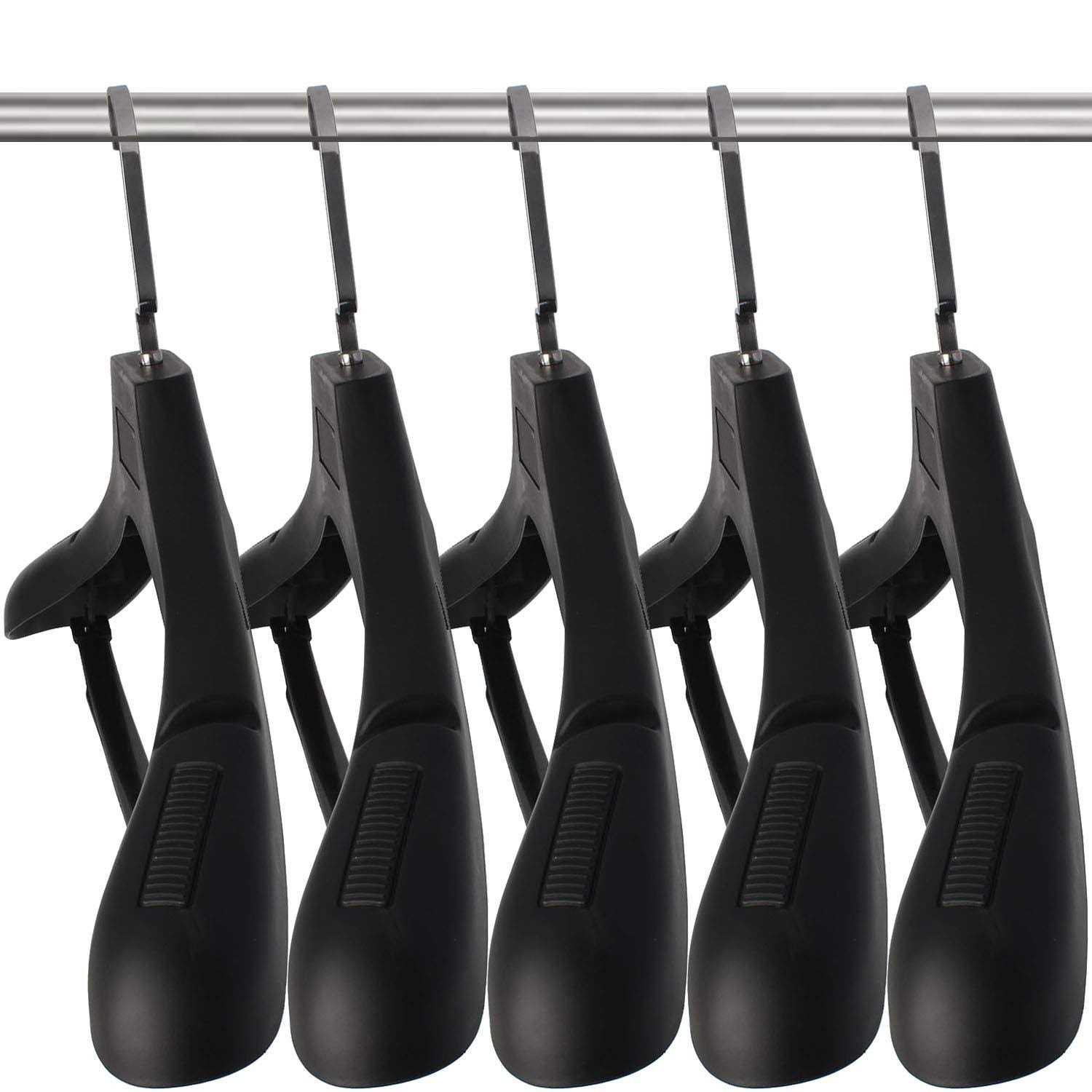DEDU Plastic Extra Wide Suit Hangers Pack of 15