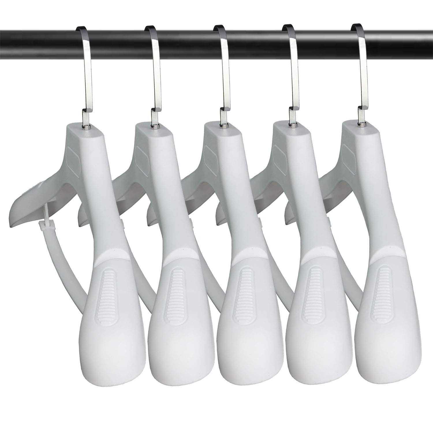 DEDU Plastic Extra Wide Suit Hangers Pack of 15