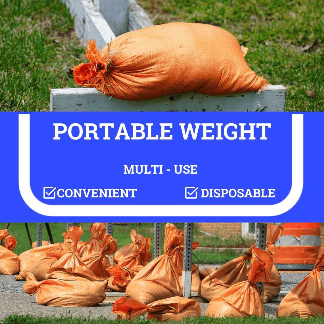 Durasack 14 in. x 26 in. Orange Woven Sand Bags with Tie String SB-1426ORG - Image 5