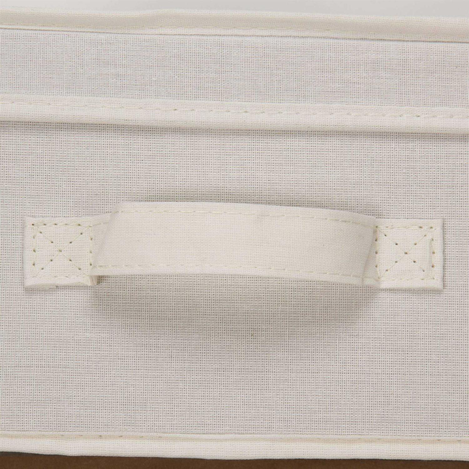 Household Essentials Canvas Storage Box with Lid - Image 4