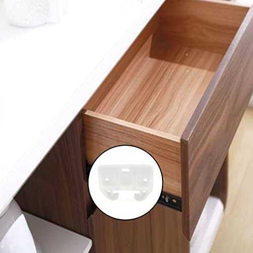 Alternative view of Drawer Guides Plastic Drawer Track Rail Guide Brackets for Dresser Cabinet Closet Drawer