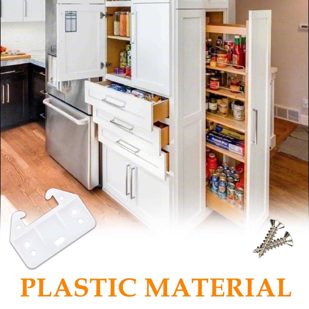 Drawer Guides Plastic Drawer Track Rail Guide Brackets for Dresser Cabinet Closet Drawer - Image 3