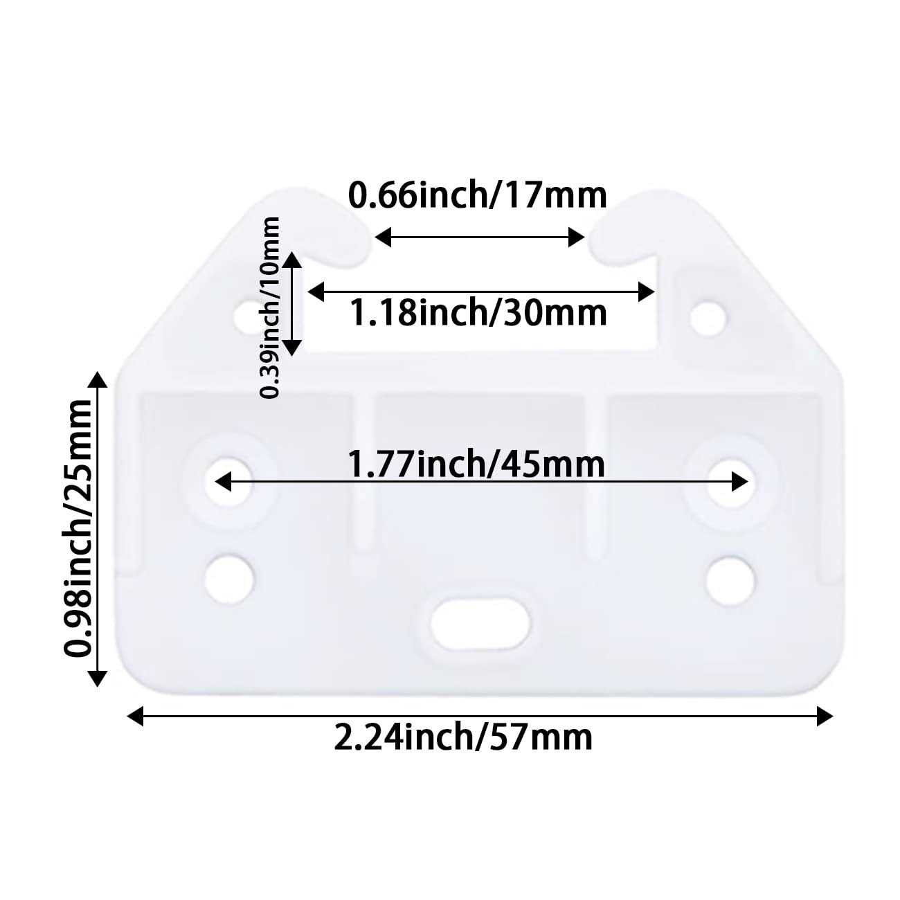 Drawer Guides Plastic Drawer Track Rail Guide Brackets for Dresser Cabinet Closet Drawer - Image 4