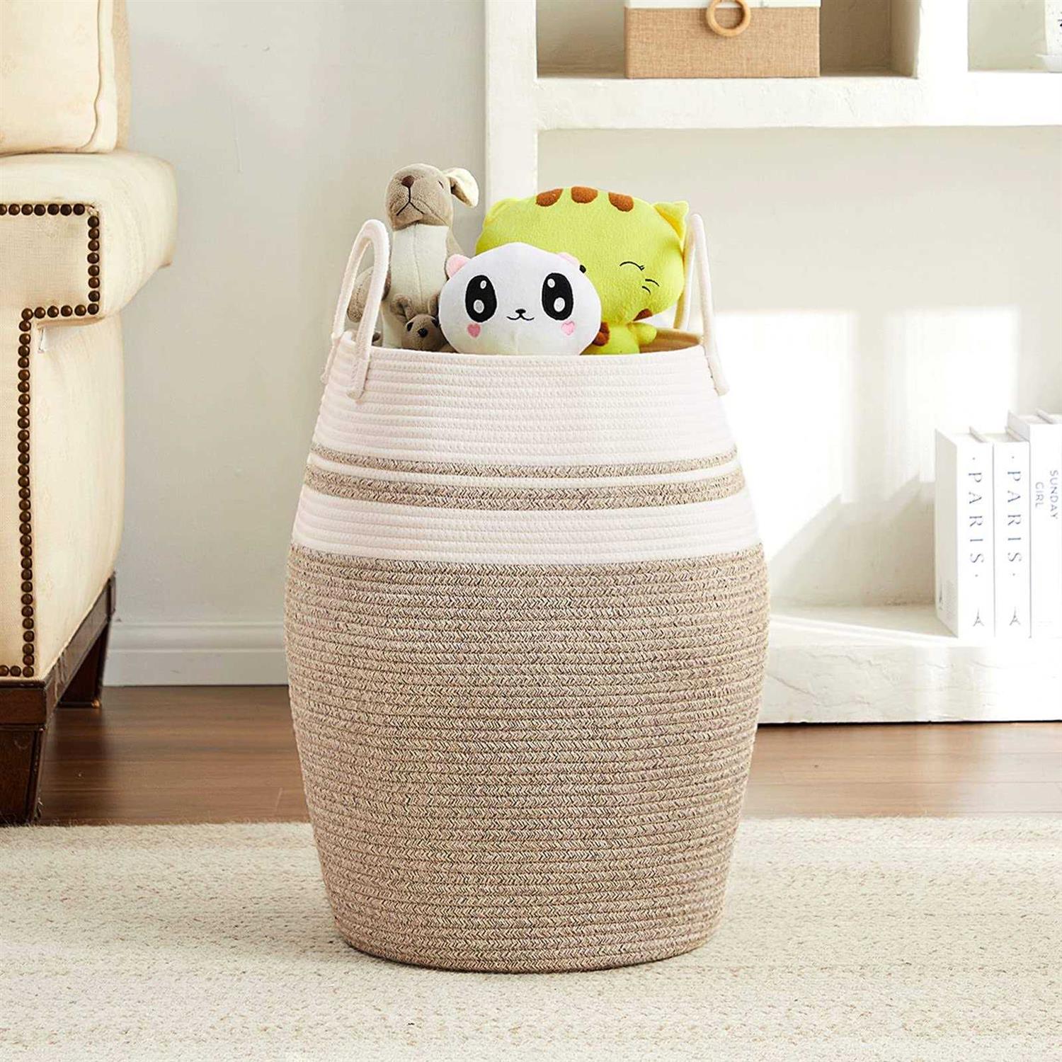 Fiona's magic 105l Large Laundry Hamper Basket Woven Tall Clothes Hamper for Laundr - Image 4