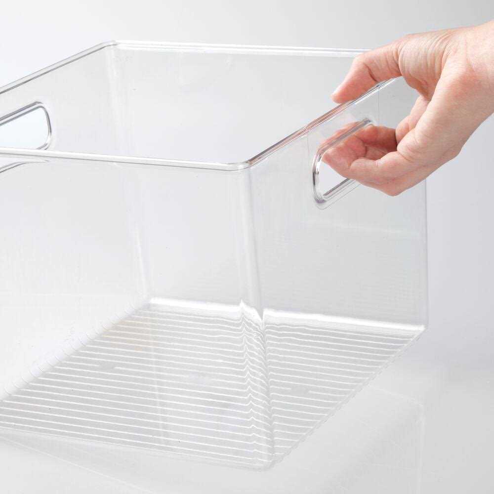 mDesign Plastic Deep Home Storage Organizer Bin Handles - Image 2