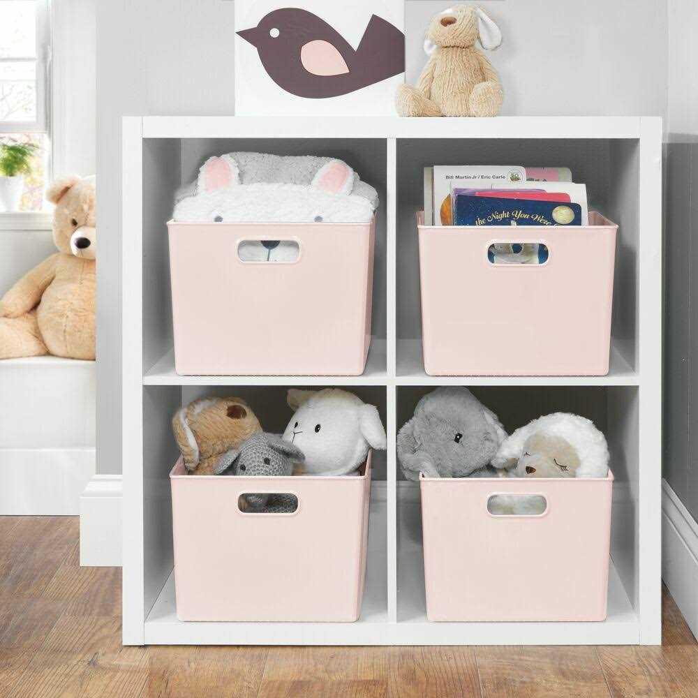 mDesign Plastic Deep Home Storage Organizer Bin Handles - Image 5