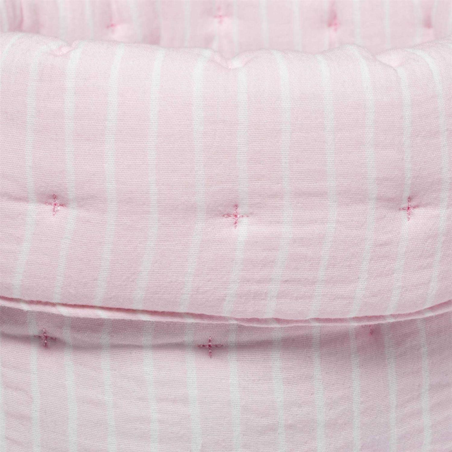 Cloud Island Quilted Gauze Medium Round Storage Bin - Image 3