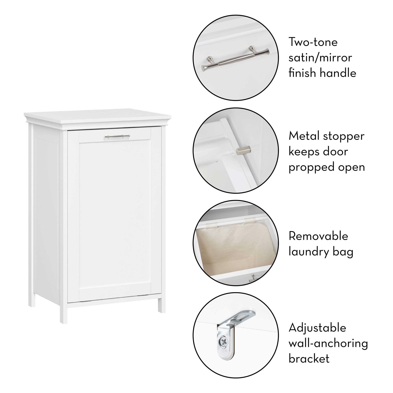RiverRidge Somerset Tilt-Out Laundry Hamper - Image 4
