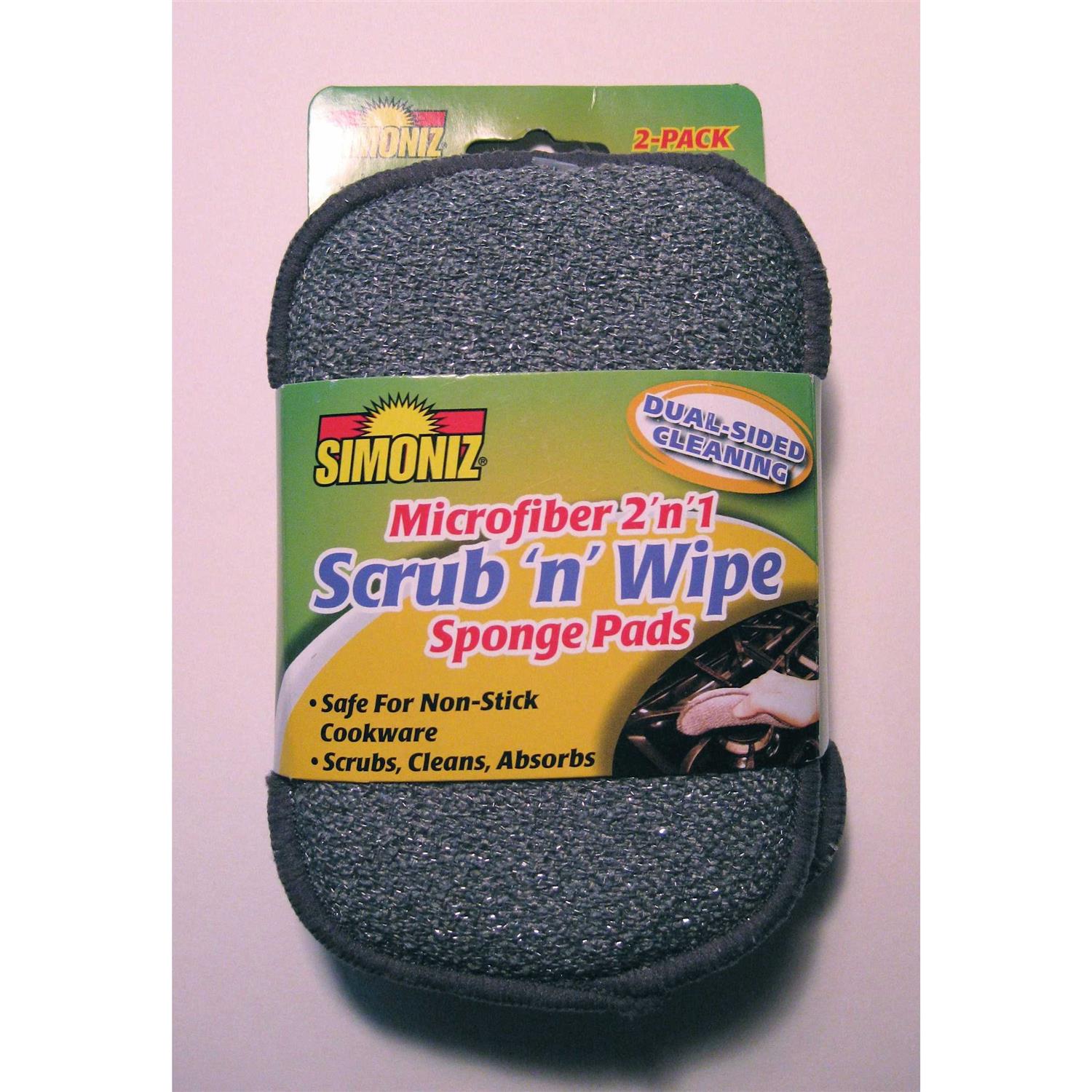 Original Tuff-Scrub Professional Microfiber Scrub 'N' Wipe Cleaning Sponge Pads