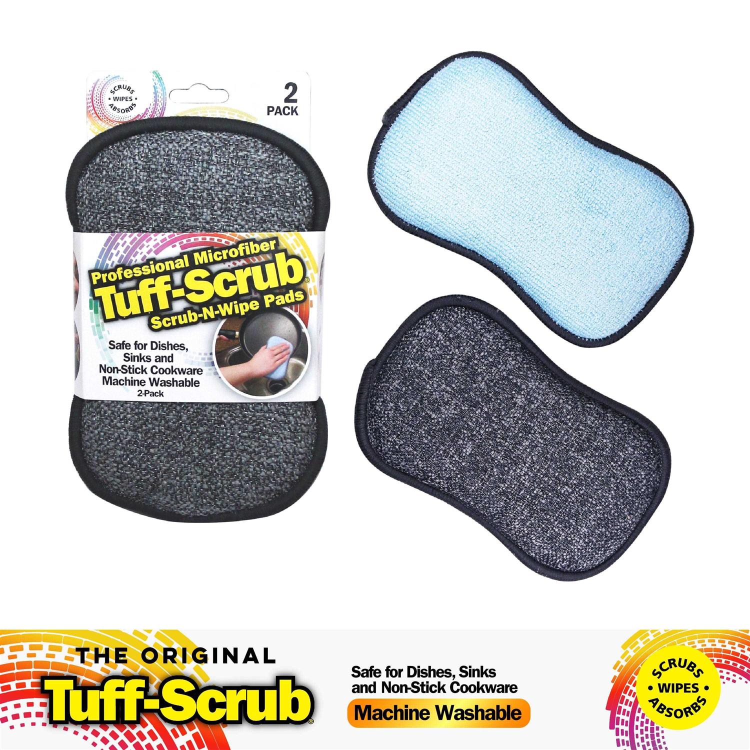 Original Tuff-Scrub Professional Microfiber Scrub 'N' Wipe Cleaning Sponge Pads - Image 3