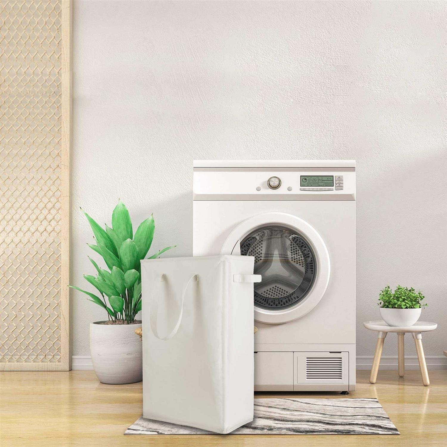 Odonata 45l Slim Laundry Hamper Handles Collapsible Laundry Basket Thin Dirty clothes Basket narrow Laundry bag foldable Dirty Hamper - Image 2