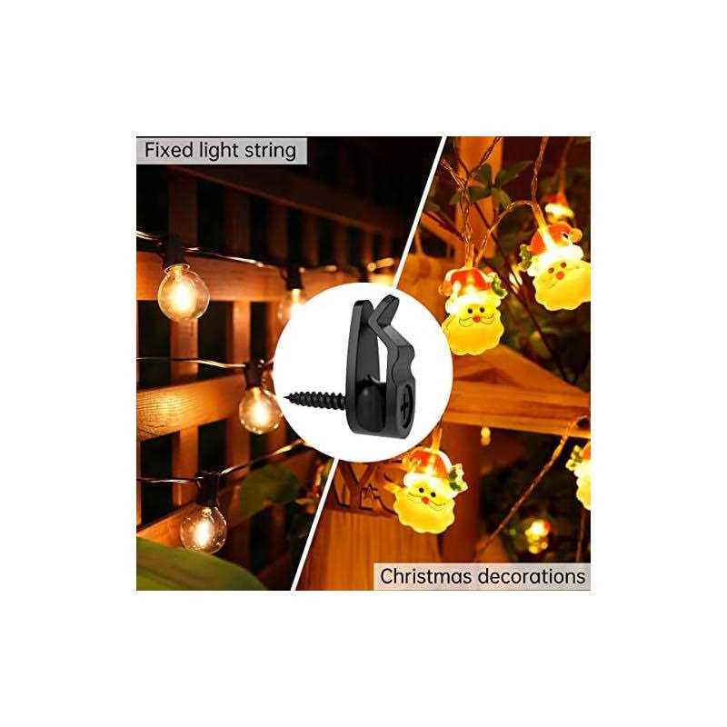 GEZIDEA String Light Hanger Hooks,Screw in Hooks for Hanging Christmas Light,Led Fairy Led Light Clips - Image 4