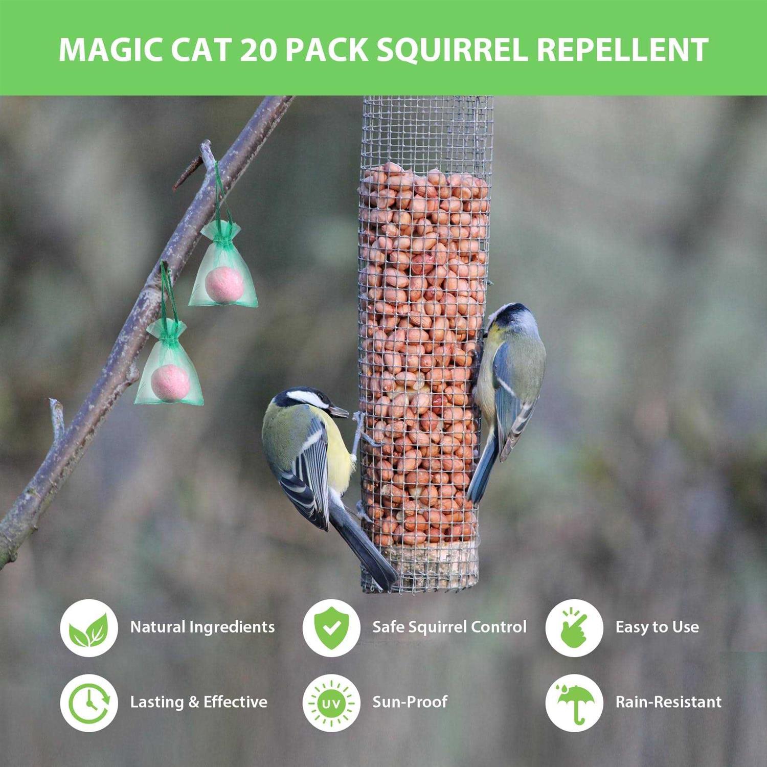 MAGIC CAT Squirrel Repellent Natural Peppermint Oil Squirrel Deterrent Pet Safe - Image 3
