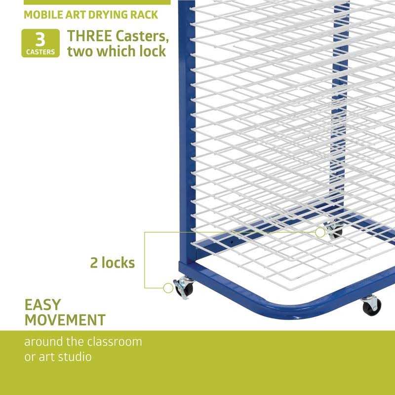 Pearington New 25-Shelf Mobile/Wall Mountable Art Drying Rack for Art Studios & Classrooms - Image 2