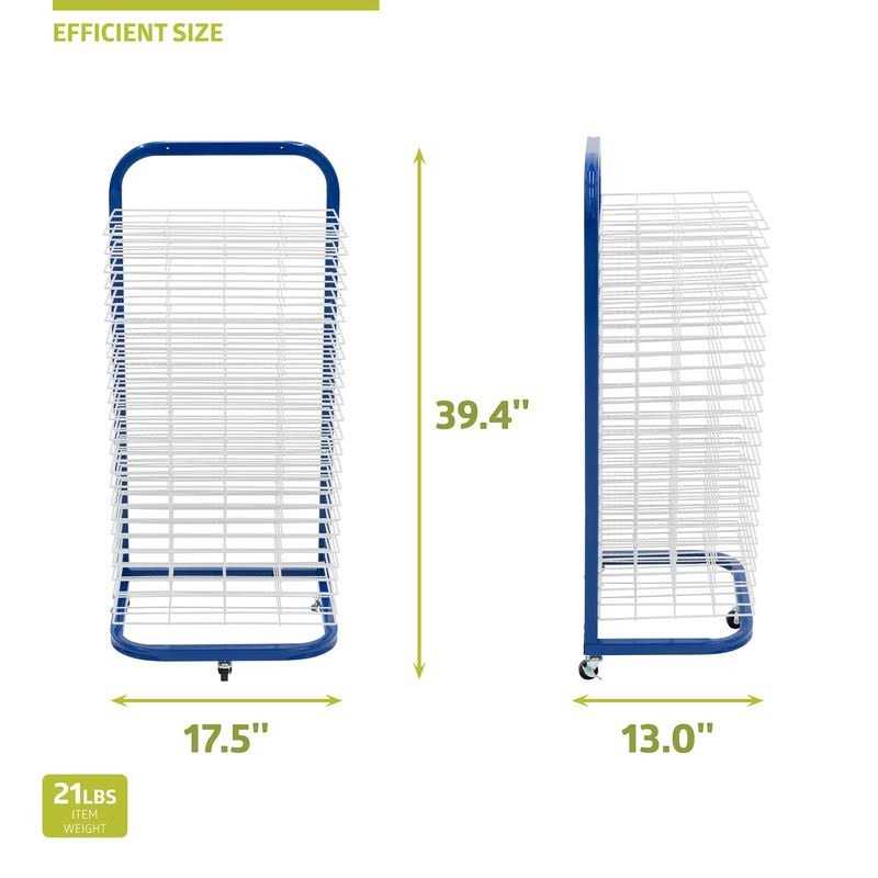 Pearington New 25-Shelf Mobile/Wall Mountable Art Drying Rack for Art Studios & Classrooms - Image 5
