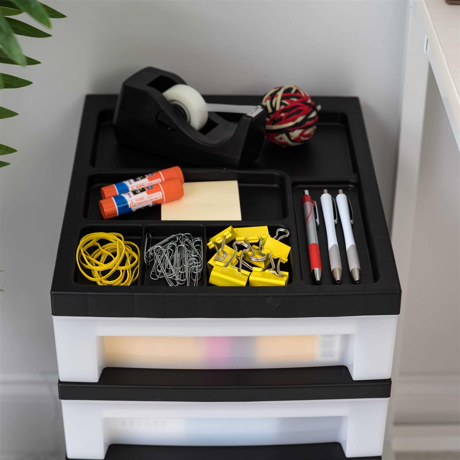 Iris 5 Drawer Storage Cart with Organizer Top - Image 2