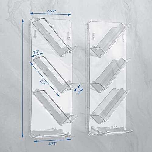 Cuukie Acrylic Shower Organizer,Acrylic Shower Shelves,Shampoo holder for Shower wall,Acrylic Bathroom Organizer Shower Caddy - Image 2