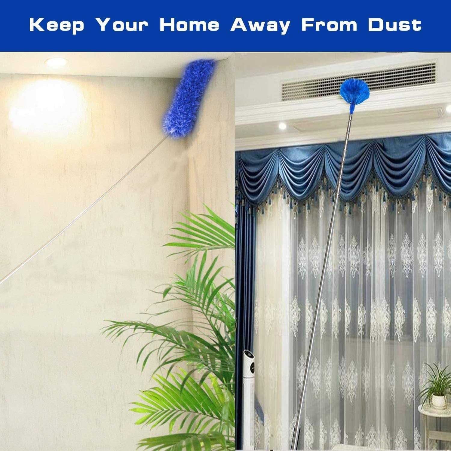 Microfibre Duster for high Ceilings Duster for Cleaning Fan Cobweb - Image 2