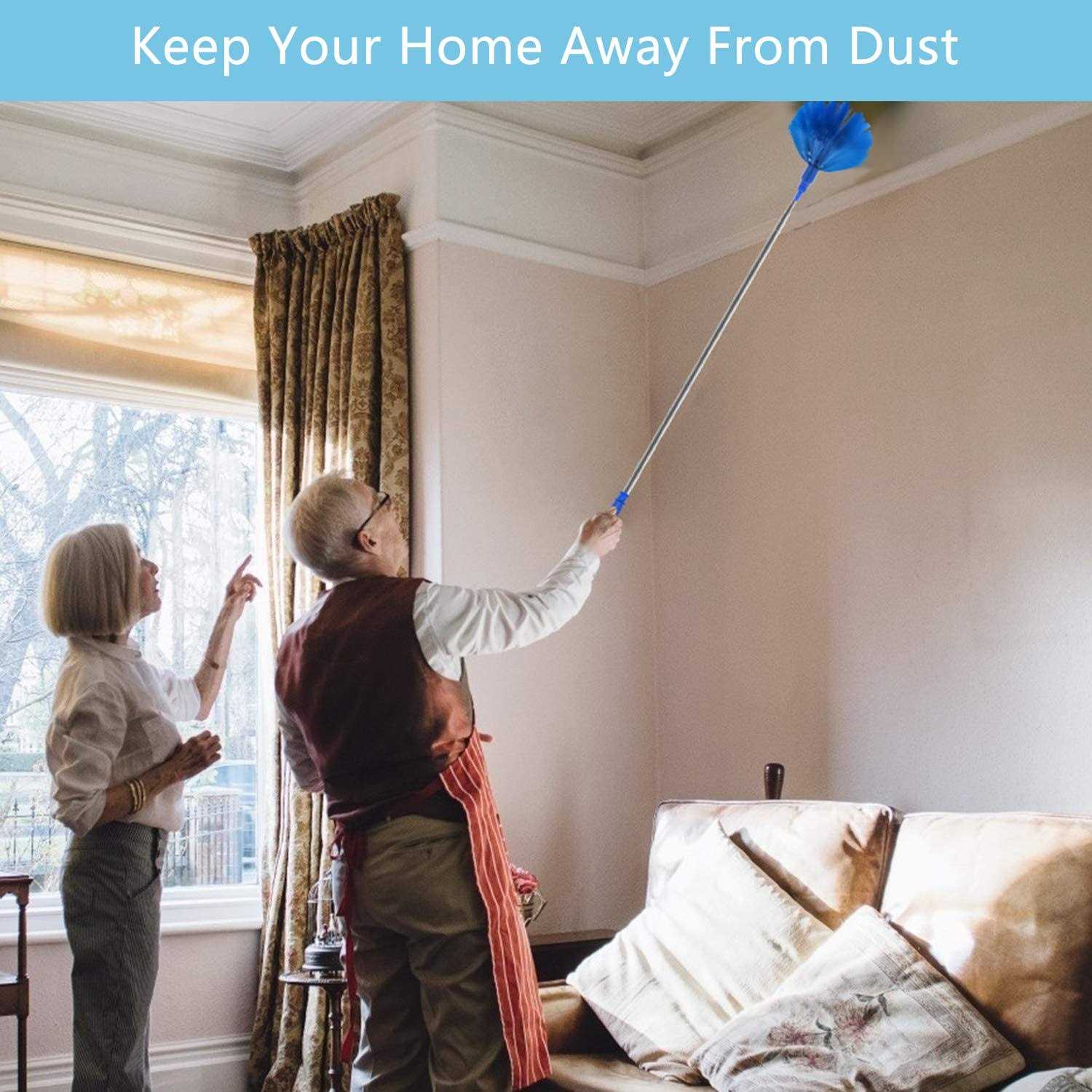 Microfibre Duster for high Ceilings Duster for Cleaning Fan Cobweb - Image 5