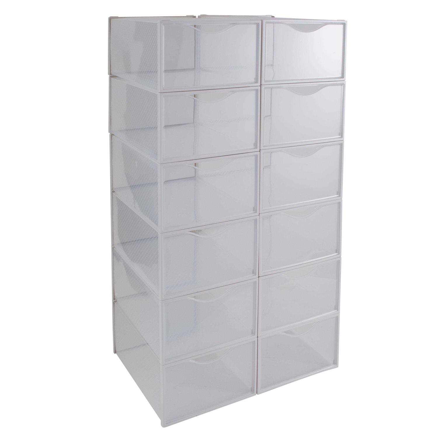 Simplify Set of 12 Stackable Shoe Boxes