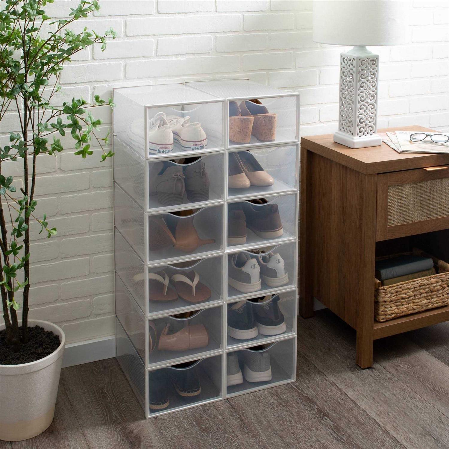 Alternative view of Simplify Set of 12 Stackable Shoe Boxes