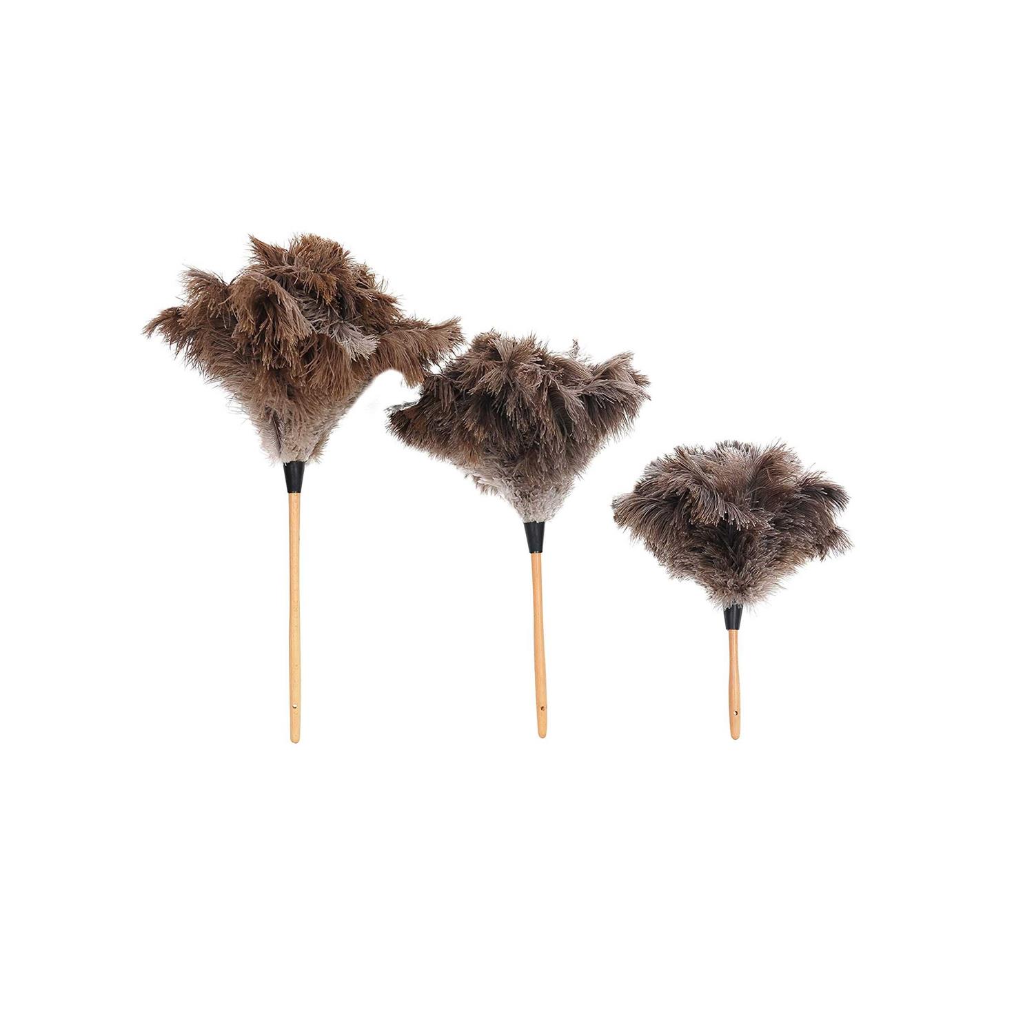 Royal Feather Duster Grey Ostrich Feather Duster - Image 2