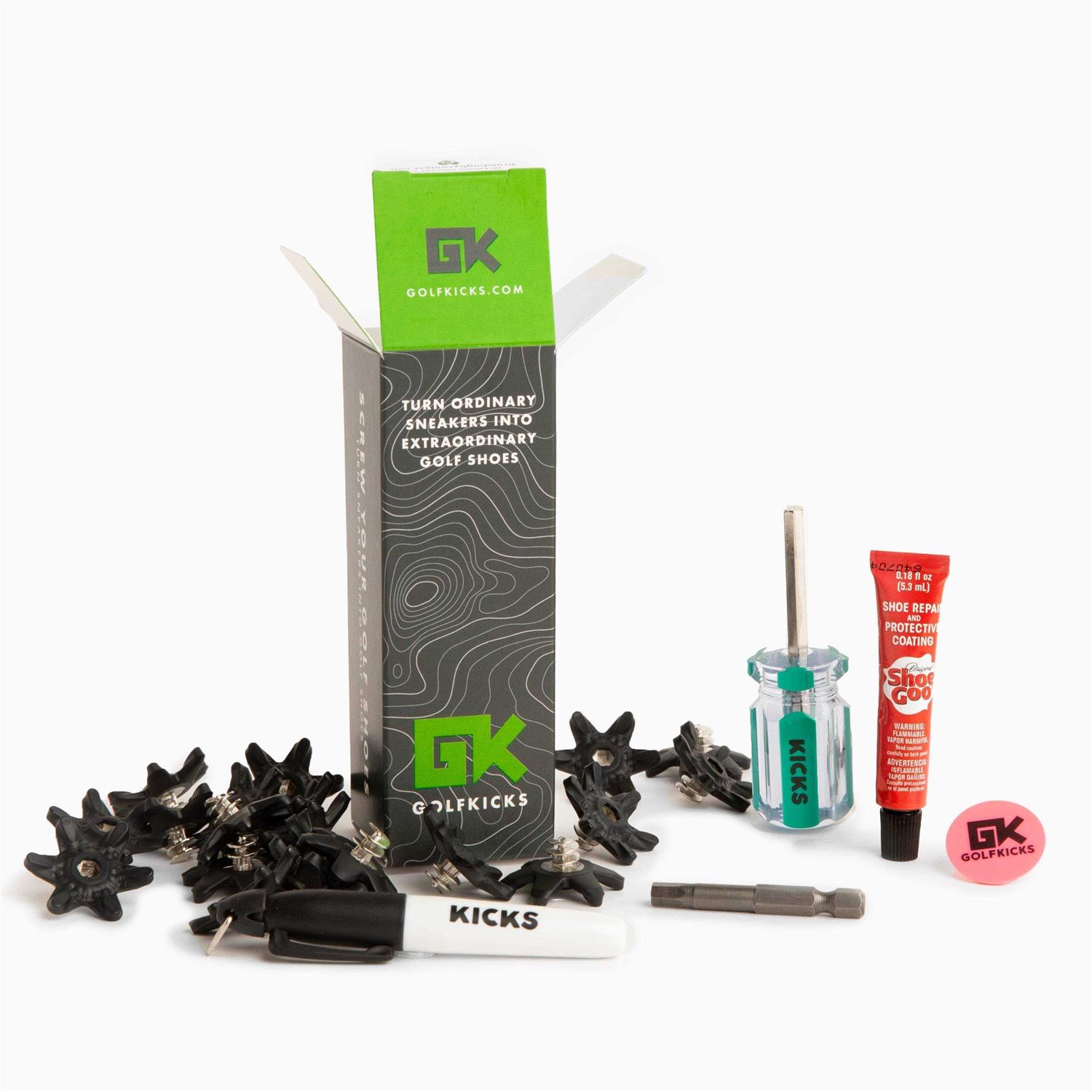 Golfkicks Golf Traction Kit for Sneakers with DIY Golf Spikes - Image 4