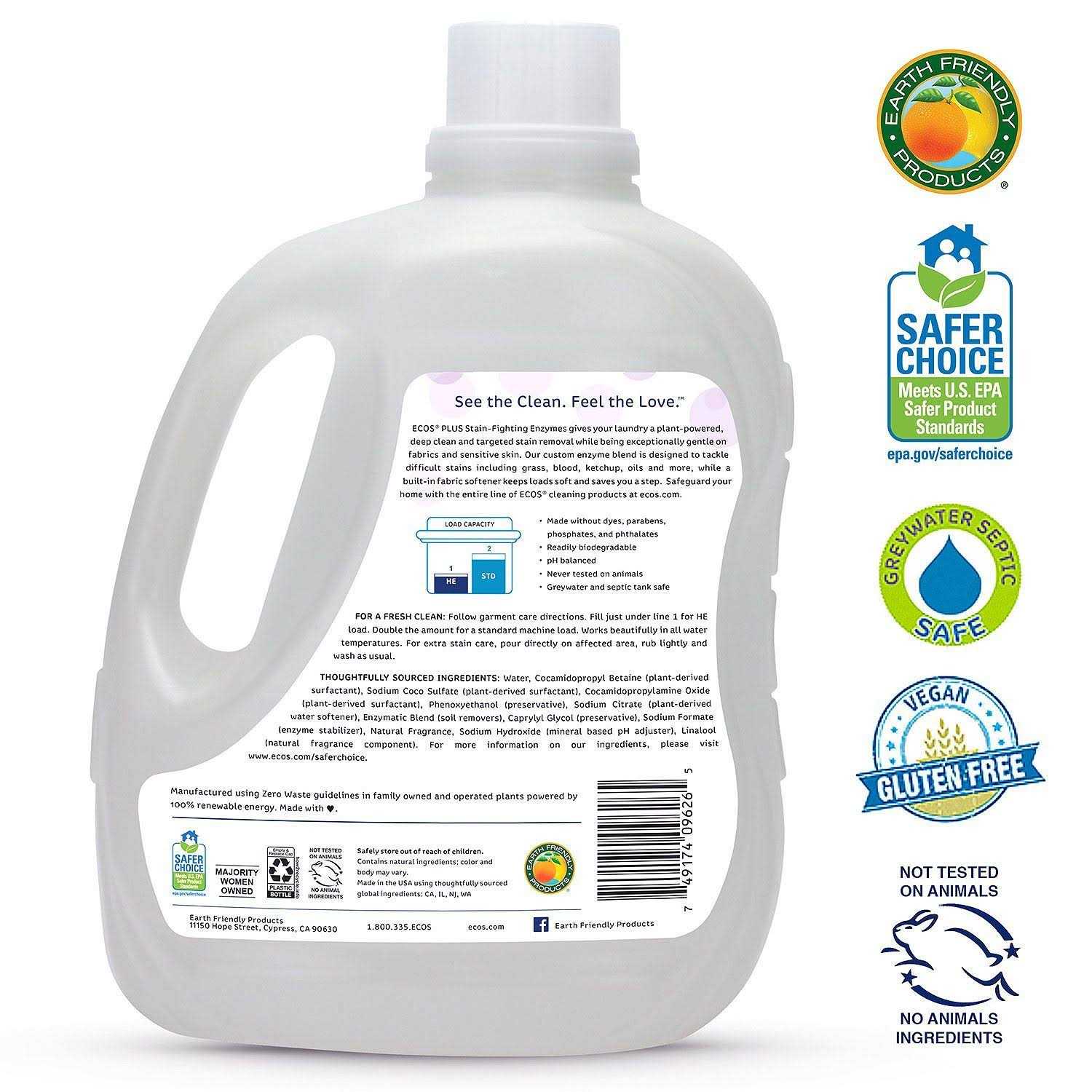 Ecos Liquid Laundry Detergent with Stain Fighting Enzymes - Image 2