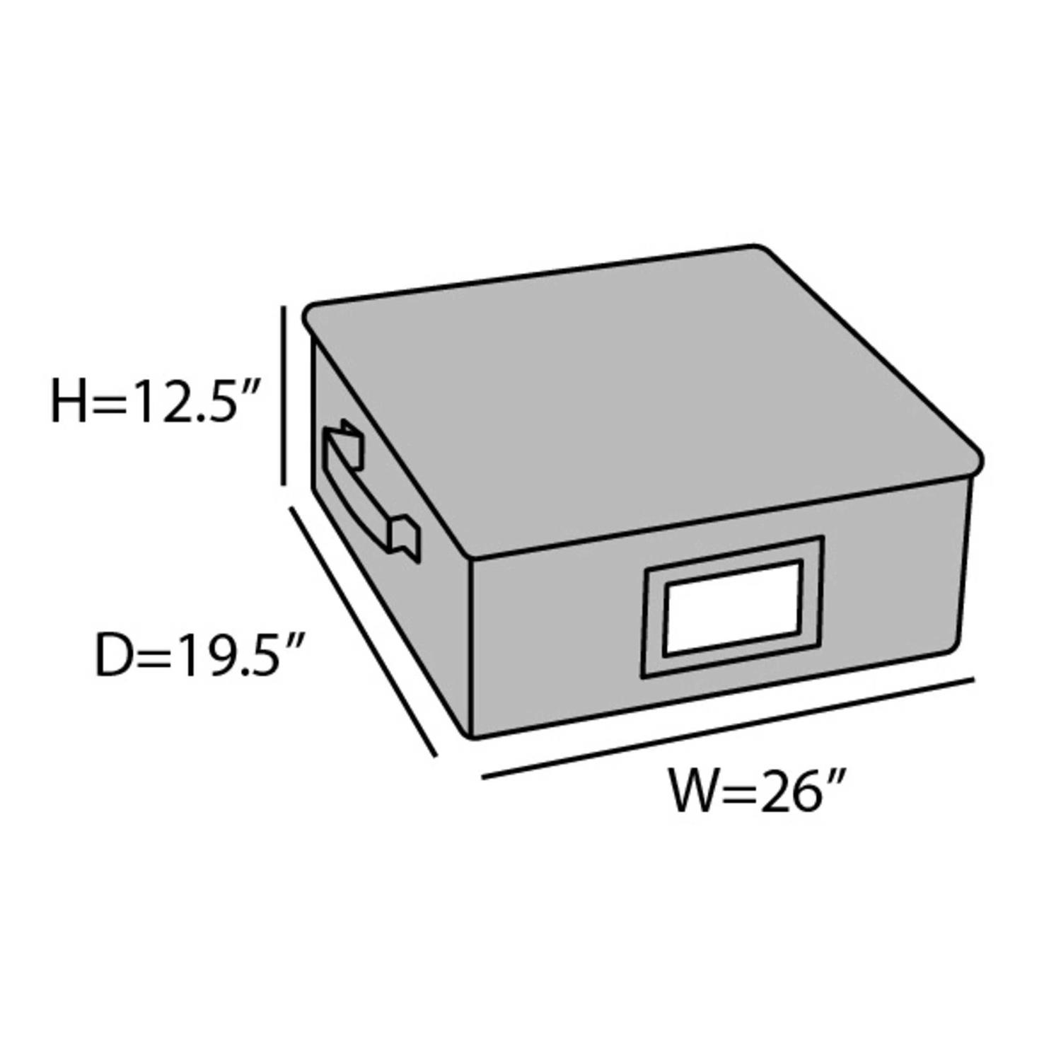 Covermates Keepsakes Zip-Top Storage Box Heavy Duty Polyester Reinforced Handles - Image 2