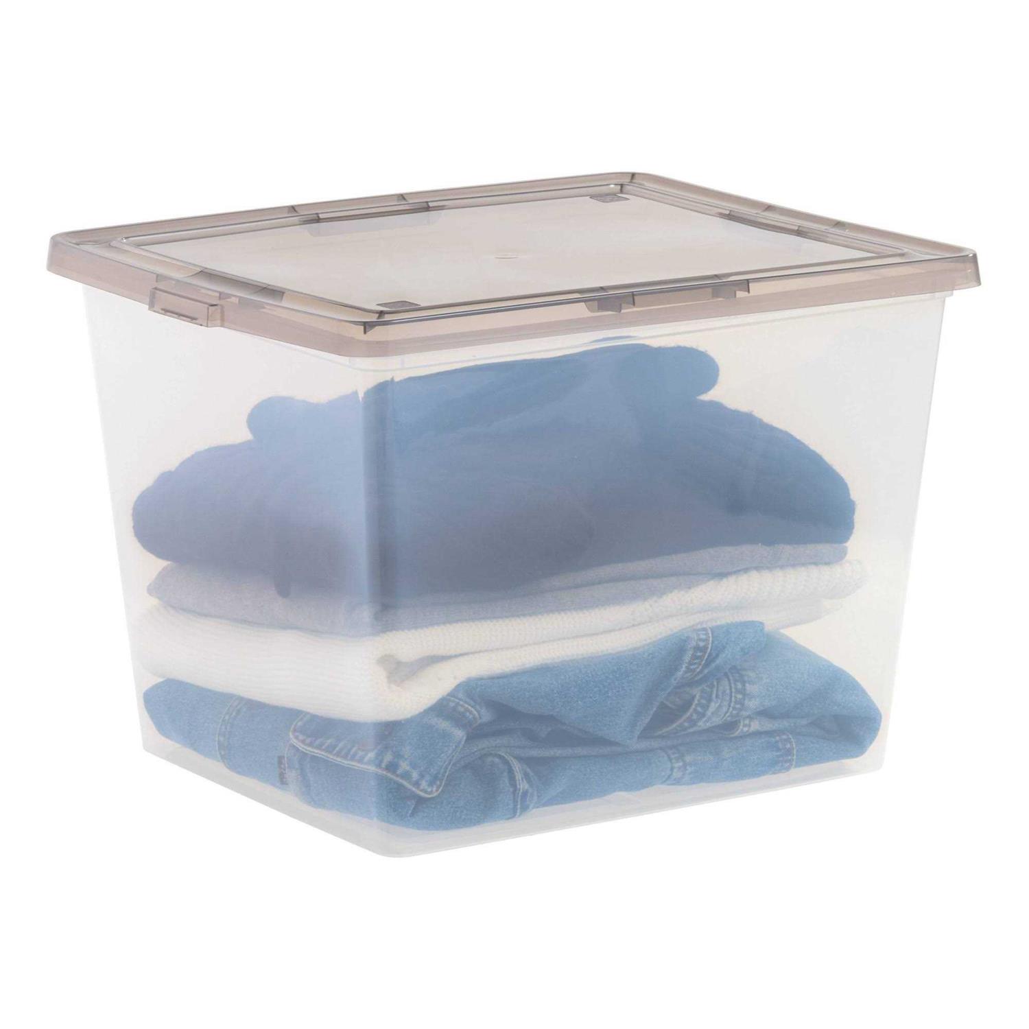IRIS USA 36 qt. Snap Top Plastic Storage Box with Lid - Image 2