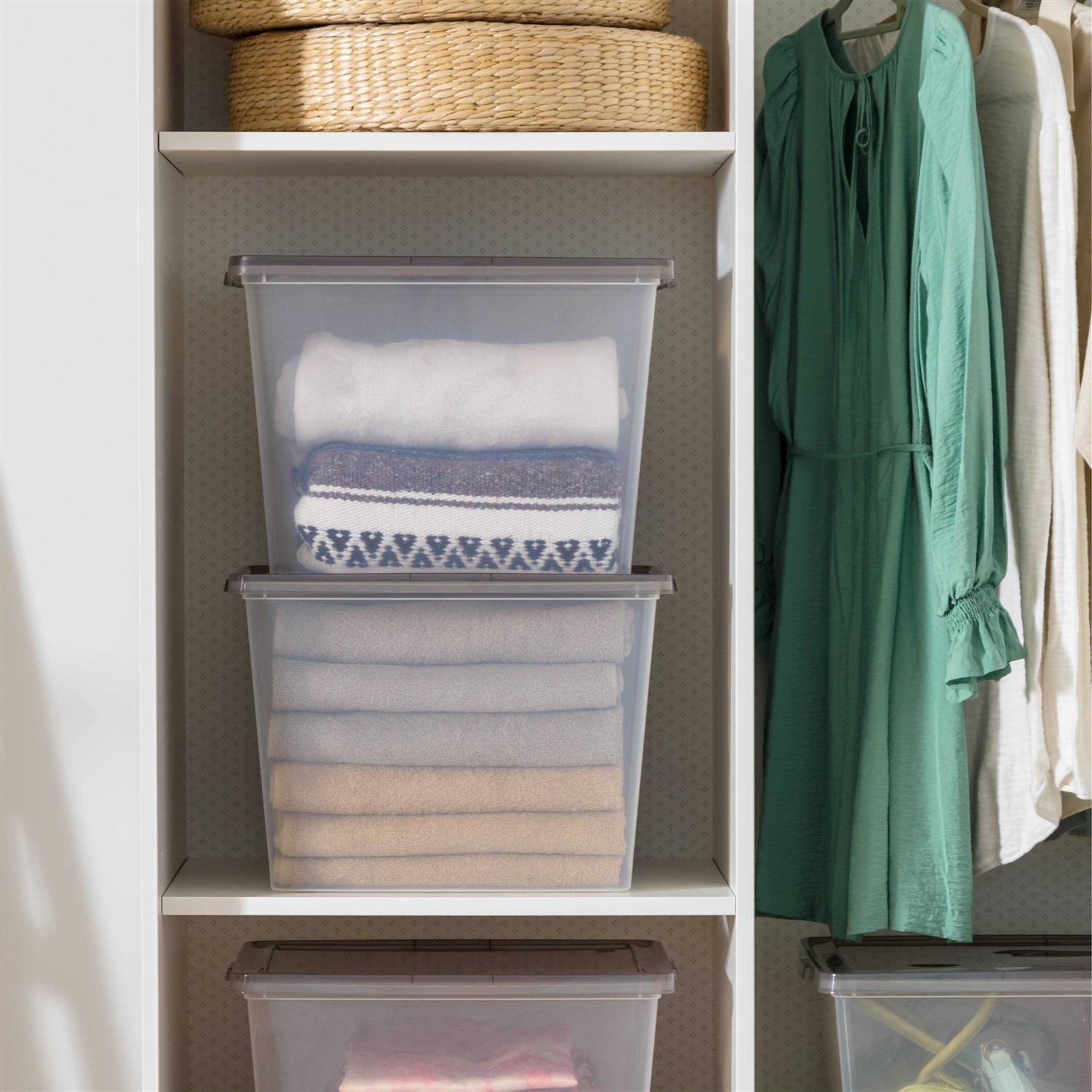 IRIS USA 36 qt. Snap Top Plastic Storage Box with Lid - Image 5