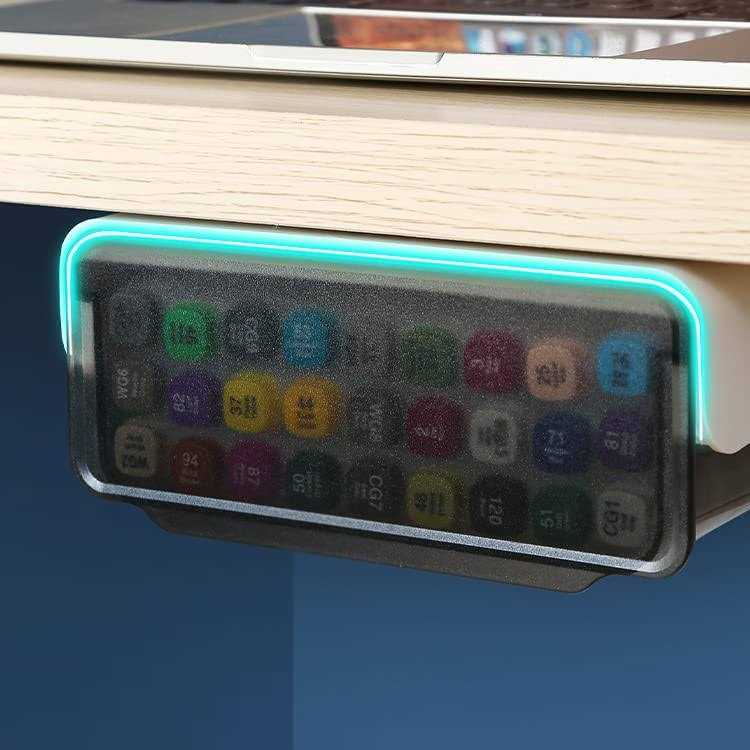 ELJIF Under Desk Drawer Office Organizer Storage Cabinet Self-adhesive Organizer Box - Image 2