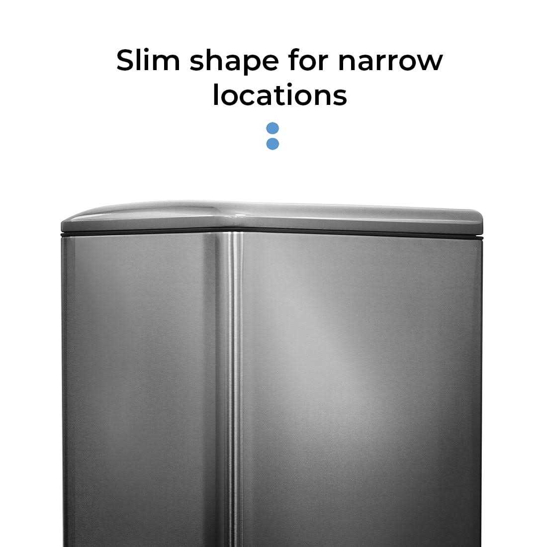 Home Zone Living 13 Gallon Kitchen Trash Can Dual Compartment Recycle Combo - Image 2