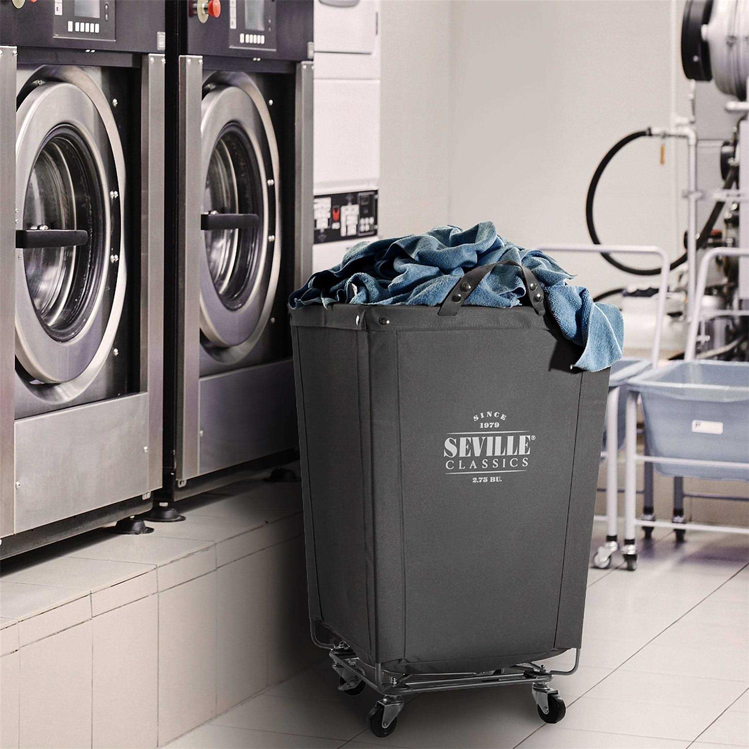 Seville Classics Commercial Heavy Duty Laundry Hamper Canvas - Image 5