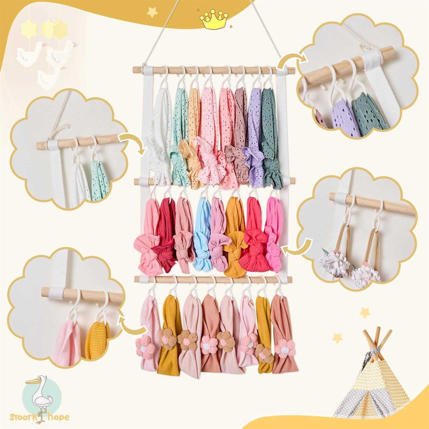 Headband Holder for Baby Girl Headband Organizer for Girls Bow Holder for Girls Hair Bows - Image 4