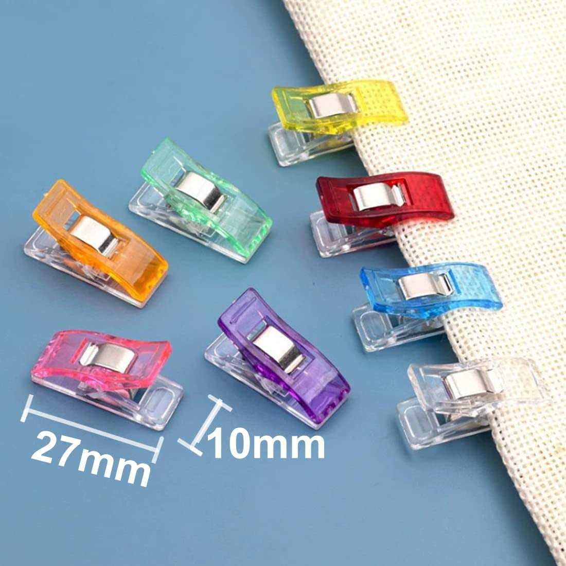 otylzto Sewing Clips 120 Pcs with Plastic Jar Fabric Clips Premium Quilting Clips for Supplies Crafting Tools - Image 2
