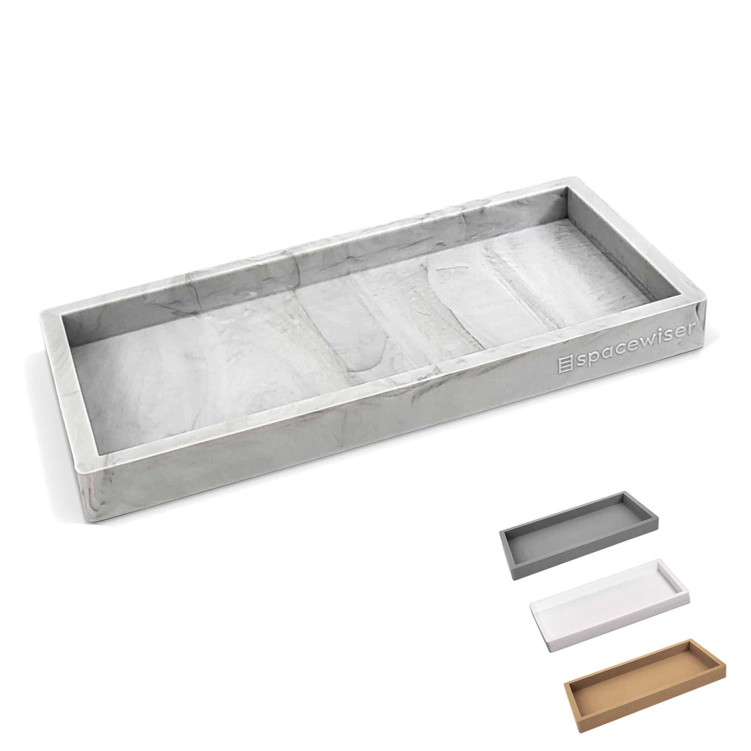 Spacewiser Countertop and Vanity Tray Shatterproof Bathroom Tray