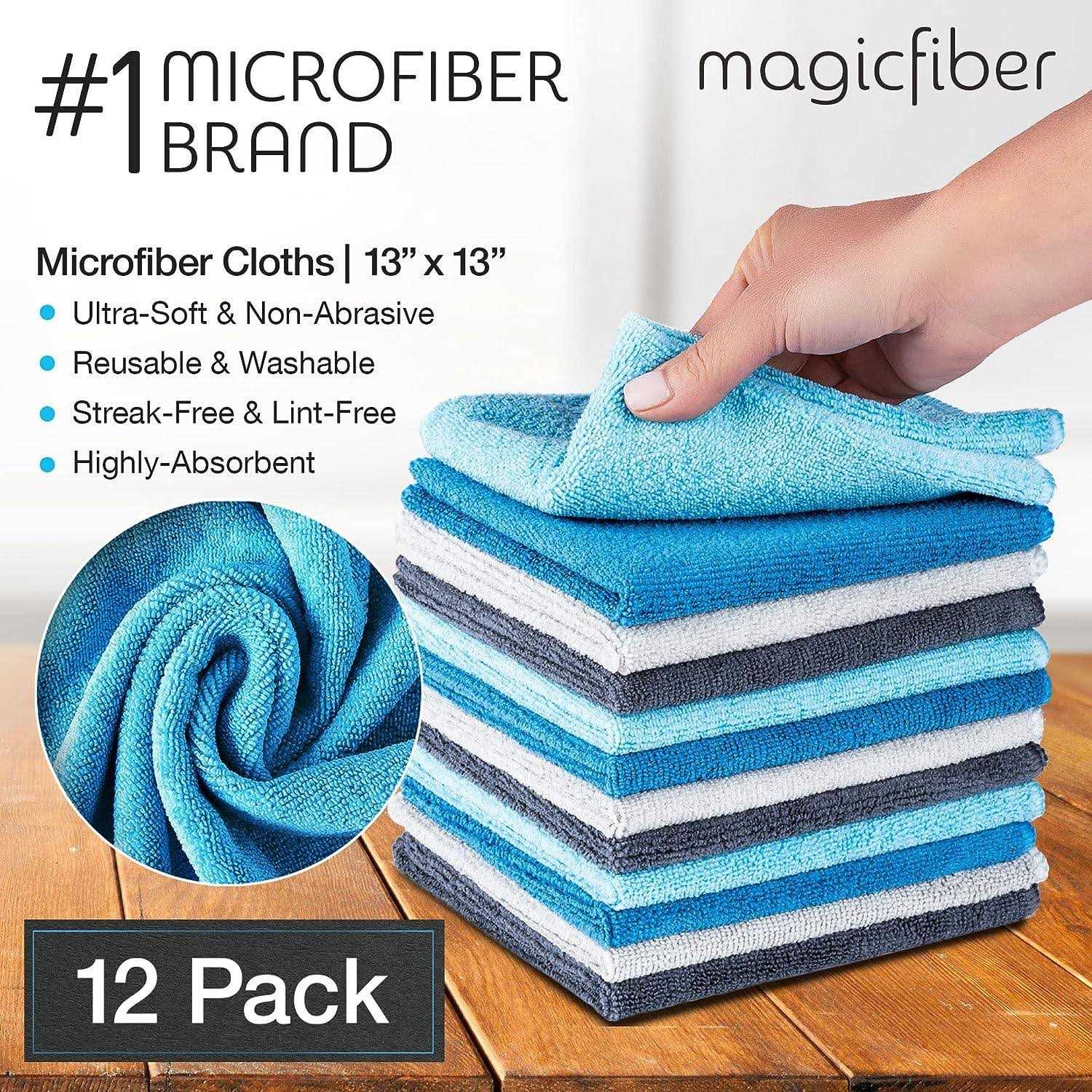 Magicfiber Microfiber Cleaning Cloth Thick Soft & Ultra Absorbent Reusable Microfiber Towel - Image 3