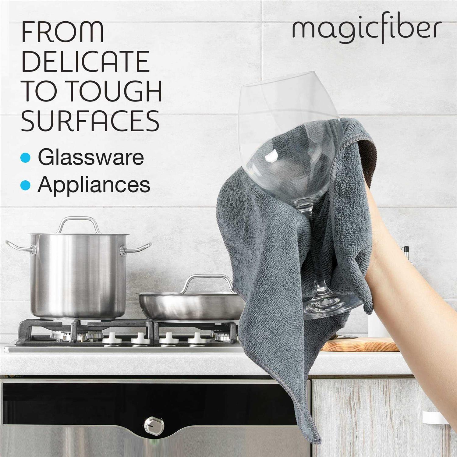 Magicfiber Microfiber Cleaning Cloth Thick Soft & Ultra Absorbent Reusable Microfiber Towel - Image 4